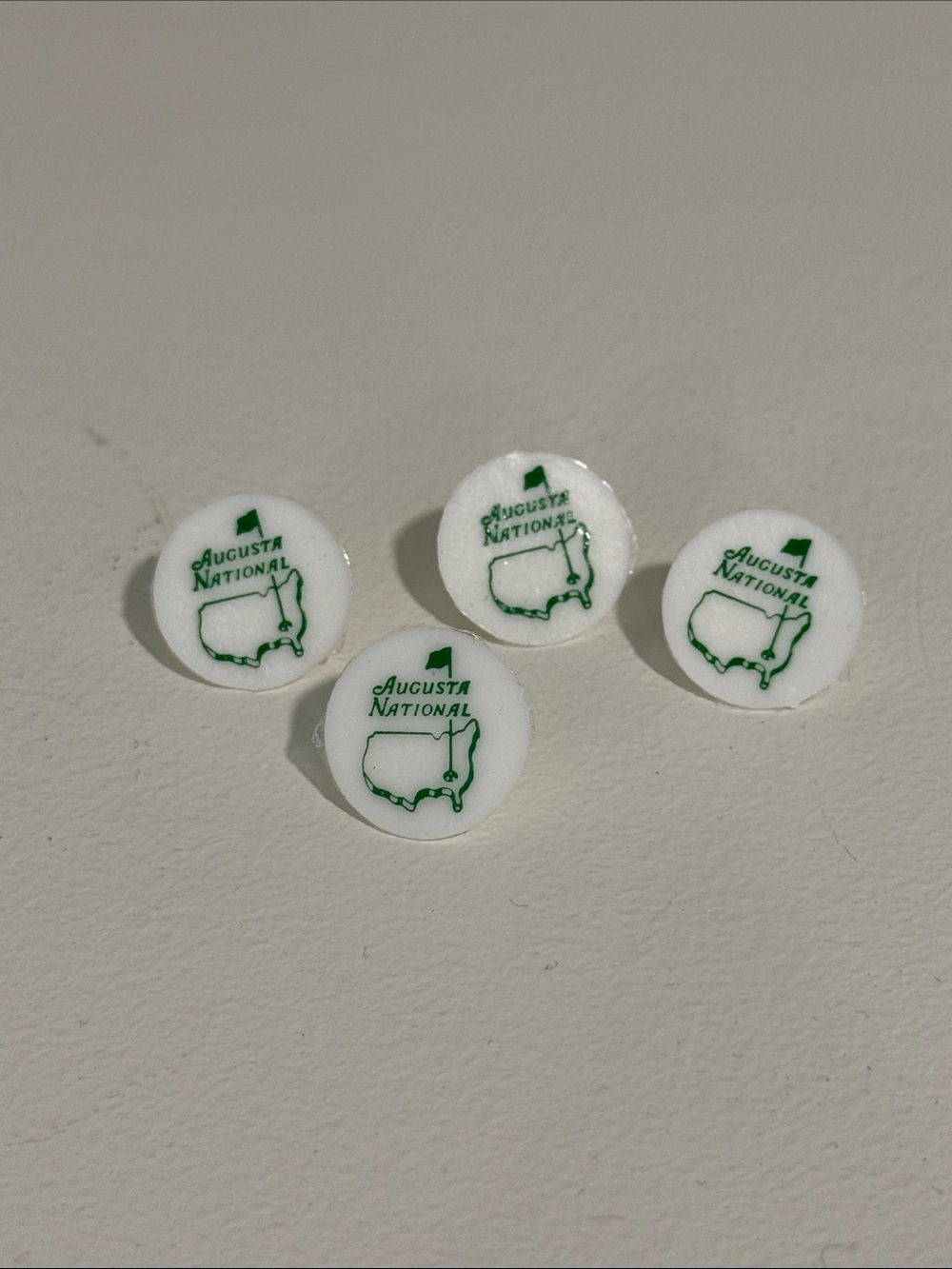 Augusta National Golf Club ANGC White Plastic Ball Markers
